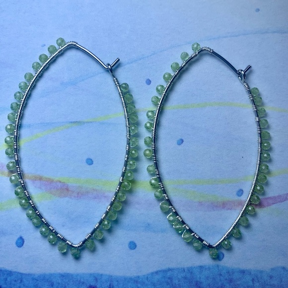 Peridot Earrings-Handcrafted, NWT - Picture 2 of 3